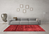 Machine Washable Abstract Red Modern Rug, wshabs578red