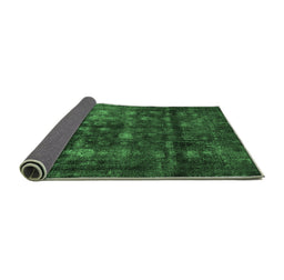 Sideview of Abstract Emerald Green Modern Rug, abs578emgrn