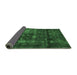 Sideview of Abstract Emerald Green Modern Rug, abs578emgrn