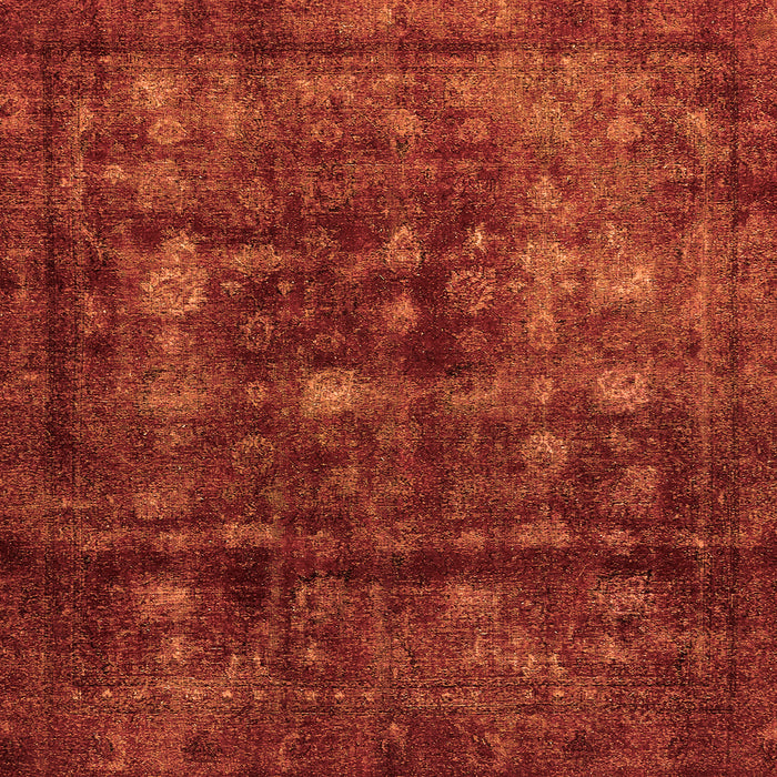 Square Abstract Orange Modern Rug, abs578org