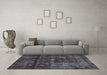 Machine Washable Abstract Light Blue Modern Rug in a Living Room, wshabs578lblu