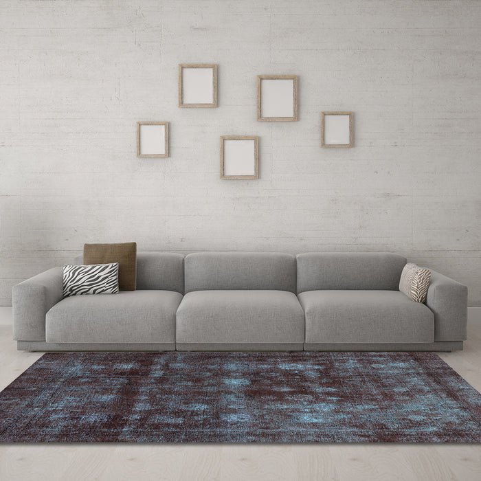 Machine Washable Abstract Light Blue Modern Rug in a Living Room, wshabs578lblu