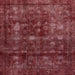 Square Machine Washable Abstract Red Wine or Wine Red Rug, wshabs578