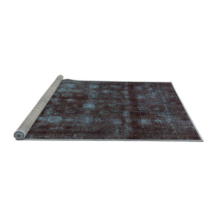 Sideview of Machine Washable Abstract Light Blue Modern Rug, wshabs578lblu