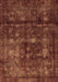 Abstract Brown Modern Rug, abs578brn