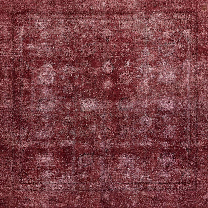 Square Abstract Wine Red Modern Rug, abs578