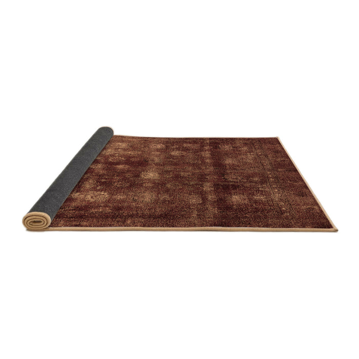 Sideview of Abstract Brown Modern Rug, abs578brn