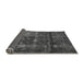 Sideview of Abstract Gray Modern Rug, abs578gry