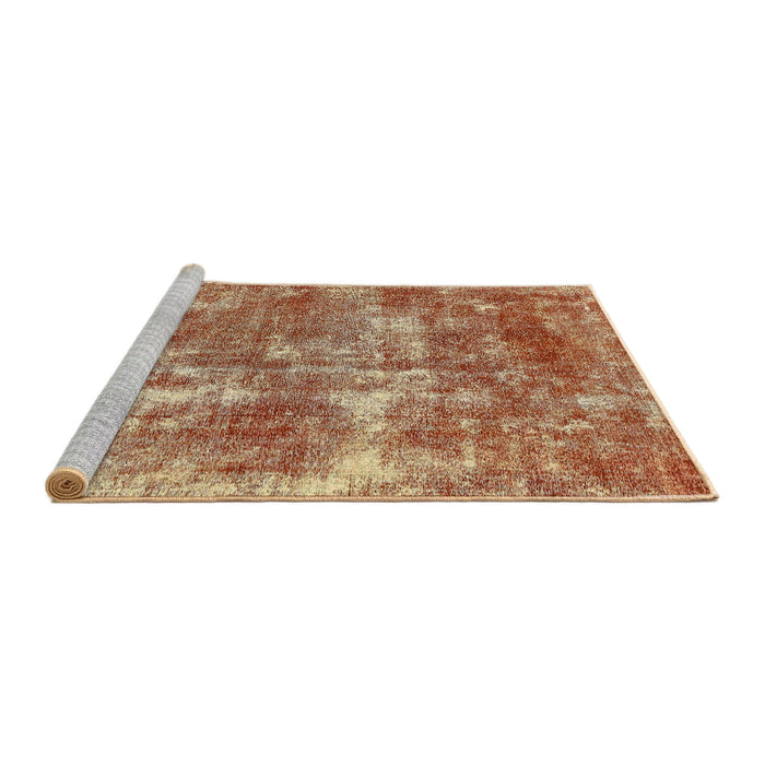 Sideview of Machine Washable Abstract Sandy Brown Rug, wshabs579