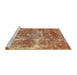 Sideview of Machine Washable Abstract Sandy Brown Rug, wshabs579