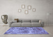 Machine Washable Abstract Blue Modern Rug in a Living Room, wshabs579blu