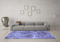 Machine Washable Abstract Blue Modern Rug, wshabs579blu