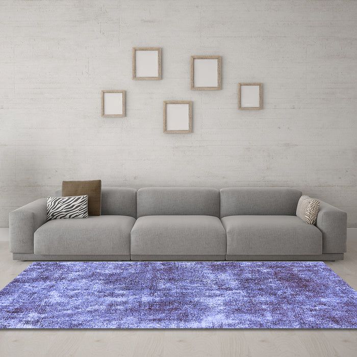 Machine Washable Abstract Blue Modern Rug in a Living Room, wshabs579blu