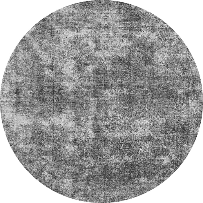 Round Abstract Gray Modern Rug, abs579gry