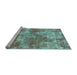 Sideview of Machine Washable Abstract Light Blue Modern Rug, wshabs579lblu