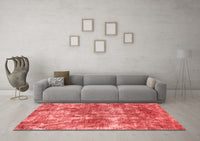 Machine Washable Abstract Red Modern Rug, wshabs579red