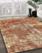 Abstract Sandy Brown Modern Rug in Family Room, abs579