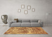 Machine Washable Abstract Brown Modern Rug in a Living Room,, wshabs579brn