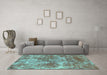 Machine Washable Abstract Light Blue Modern Rug in a Living Room, wshabs579lblu