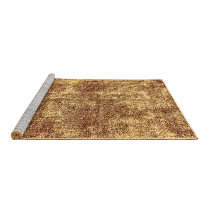 Sideview of Machine Washable Abstract Brown Modern Rug, wshabs579brn