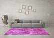 Machine Washable Abstract Purple Modern Area Rugs in a Living Room, wshabs579pur