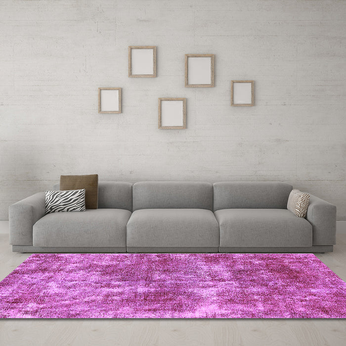 Machine Washable Abstract Purple Modern Area Rugs in a Living Room, wshabs579pur