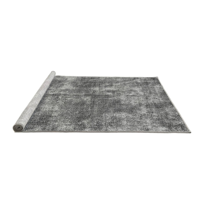 Sideview of Machine Washable Abstract Gray Modern Rug, wshabs579gry