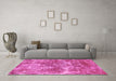 Machine Washable Abstract Pink Modern Rug in a Living Room, wshabs579pnk