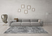 Machine Washable Abstract Gray Modern Rug in a Living Room,, wshabs579gry