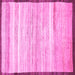 Square Machine Washable Abstract Pink Modern Rug, wshabs57pnk