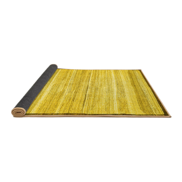 Sideview of Abstract Yellow Modern Rug, abs57yw
