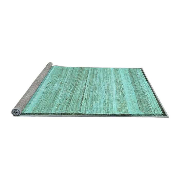Sideview of Machine Washable Abstract Light Blue Modern Rug, wshabs57lblu