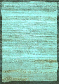 Abstract Light Blue Modern Rug, abs57lblu