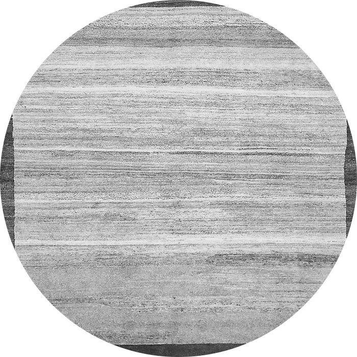 Round Machine Washable Abstract Gray Modern Rug, wshabs57gry