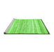 Sideview of Machine Washable Abstract Green Modern Area Rugs, wshabs57grn