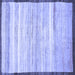 Square Abstract Blue Modern Rug, abs57blu