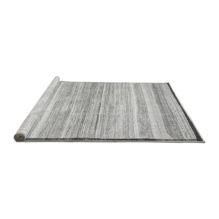 Sideview of Machine Washable Abstract Gray Modern Rug, wshabs57gry