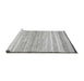 Sideview of Machine Washable Abstract Gray Modern Rug, wshabs57gry