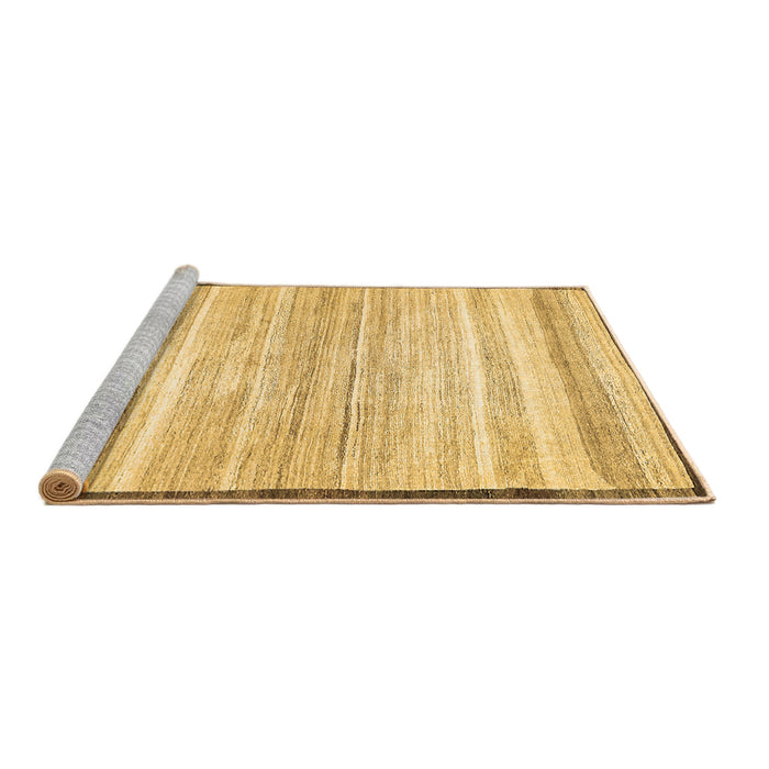Sideview of Machine Washable Abstract Brown Modern Rug, wshabs57brn