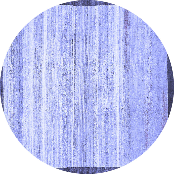 Round Abstract Blue Modern Rug, abs57blu