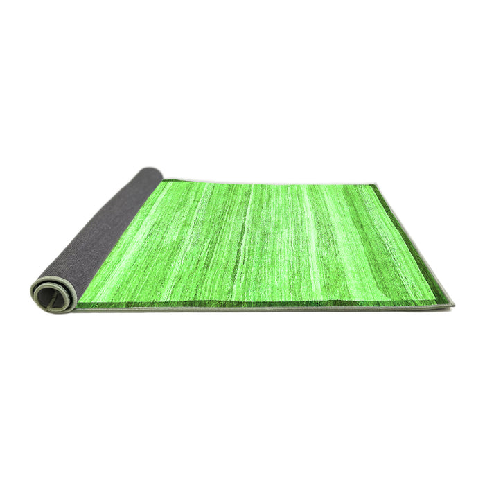 Sideview of Abstract Green Modern Rug, abs57grn