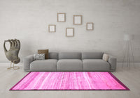 Machine Washable Abstract Pink Modern Rug, wshabs57pnk