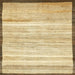 Square Abstract Cinnamon Brown Modern Rug, abs57