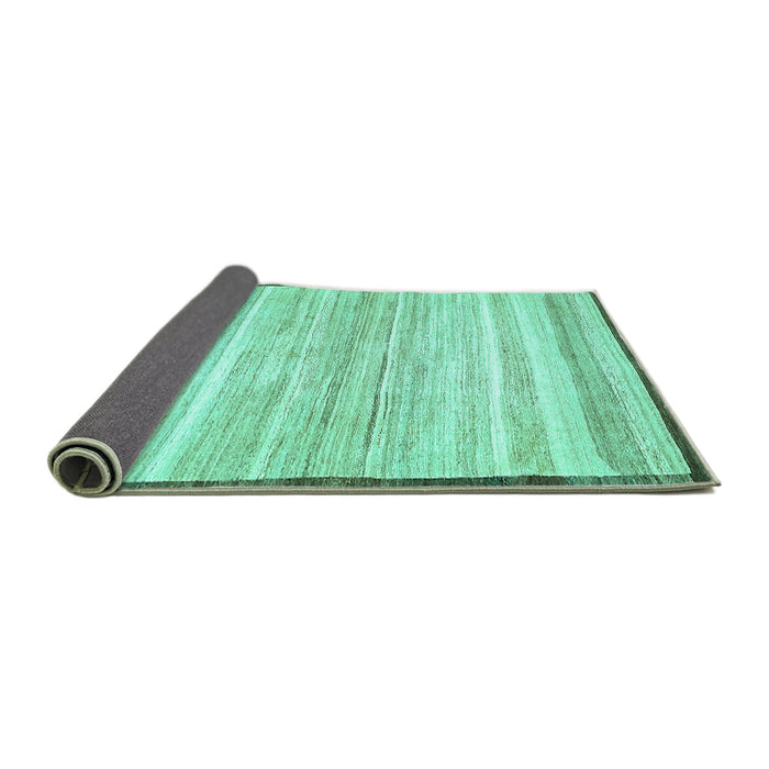 Sideview of Abstract Turquoise Modern Rug, abs57turq