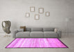 Machine Washable Abstract Purple Modern Area Rugs in a Living Room, wshabs57pur