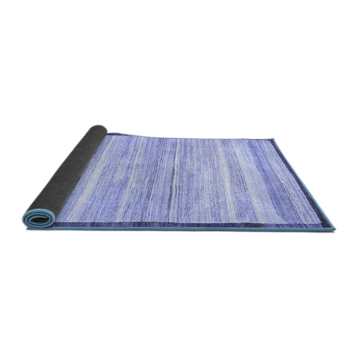 Sideview of Abstract Blue Modern Rug, abs57blu