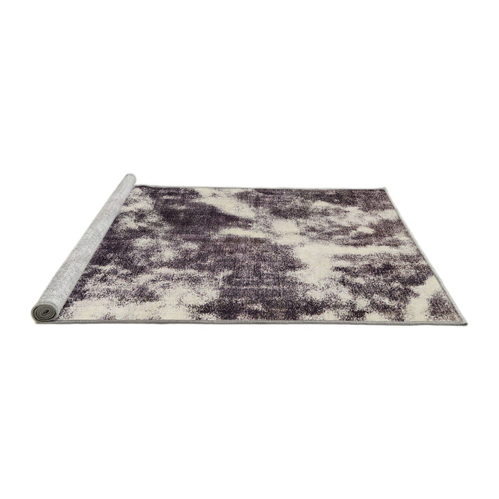 Sideview of Machine Washable Abstract Purple Rug, wshabs580