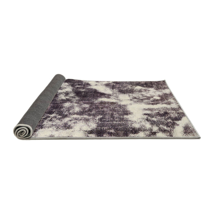 Sideview of Abstract Purple Modern Rug, abs580