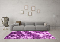 Machine Washable Abstract Pink Modern Rug, wshabs580pnk