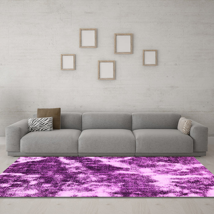 Machine Washable Abstract Pink Modern Rug in a Living Room, wshabs580pnk